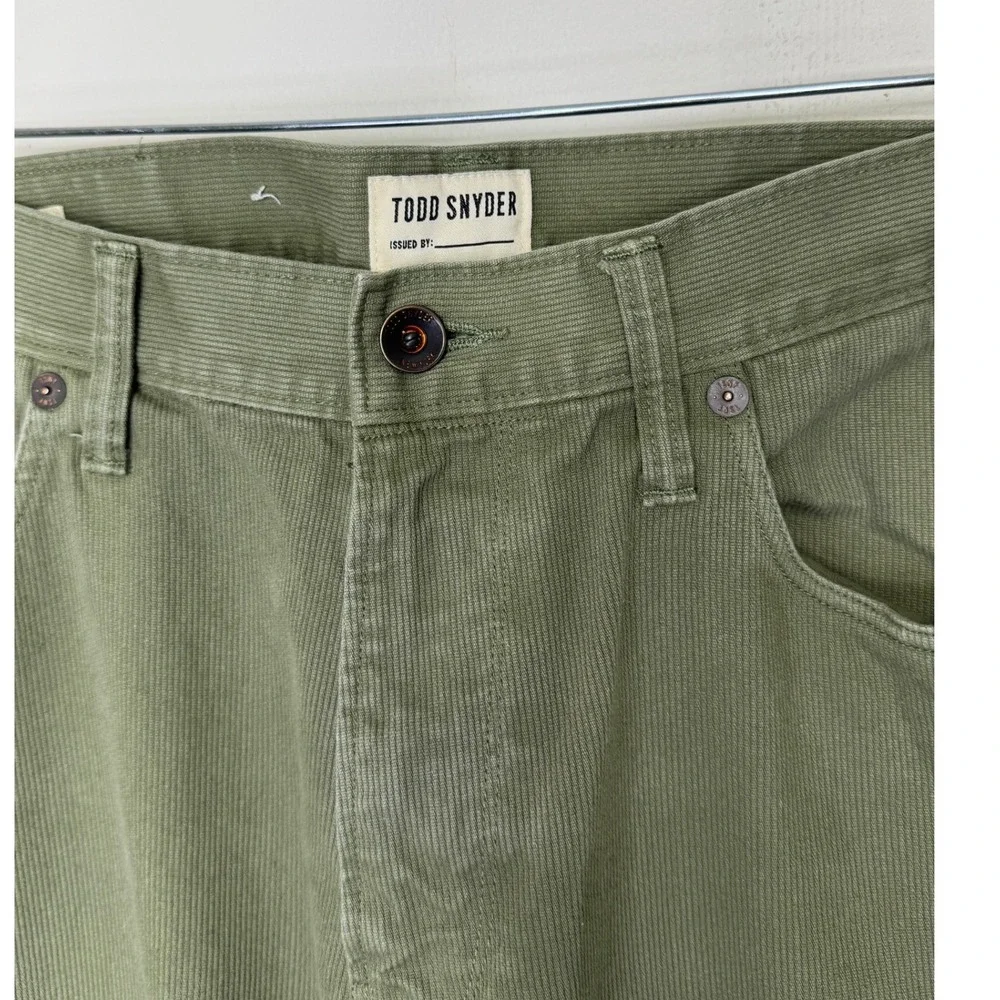 Todd Snyder Slim Fit Corduroy Pants 32 Green
